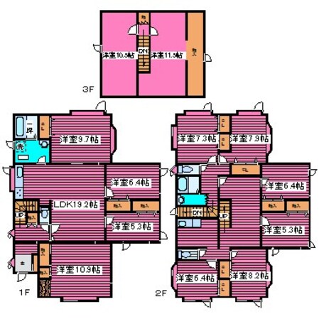 東苗穂8条3丁目 徒歩5分 1-3階の物件間取画像